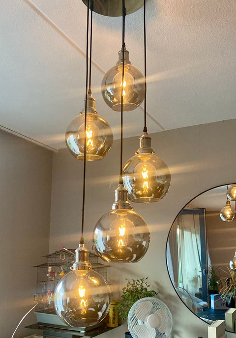 Hanglamp Smoke Glas 5 Lichts
