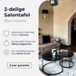 *Retour Artikel: Salontafel Zwart Marmer Print - Ø70 Ø50