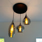 Smoke Glas Hanglamp 3 stuks - Druppel