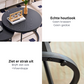 Home-Heaven® Salontafels Rond Zwart Hout Print – Bijzettafel Set Van 2 – Salon tafel Ø70cm & 50cm