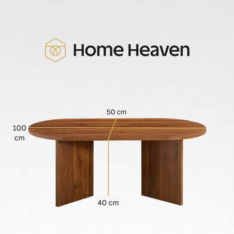 Salontafel Raphael ovaal bruin 100x50cm