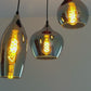 Smoke Glas Hanglamp 3 stuks - Druppel